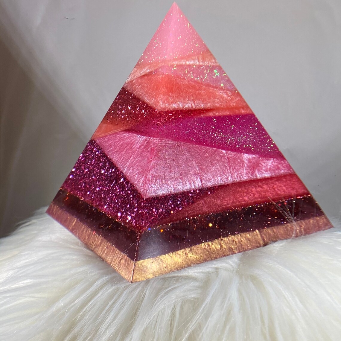 All Pink Geometric Pyramid Home Decor Gifts for her Etsy
