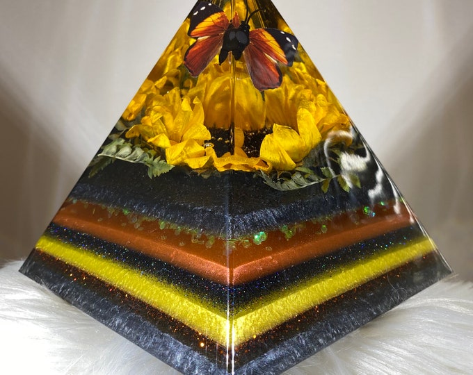 Sunflower Pyramid Butterfly Pyramid Home Decor Etsy