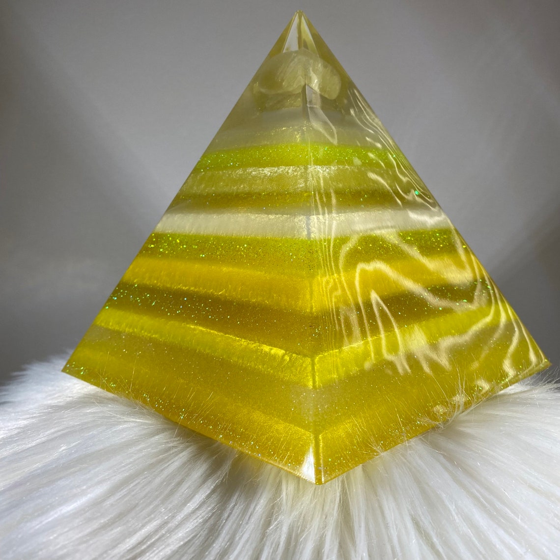 Pineapple Calcite Stone Pyramid Home Decor Resin Pyramid Etsy