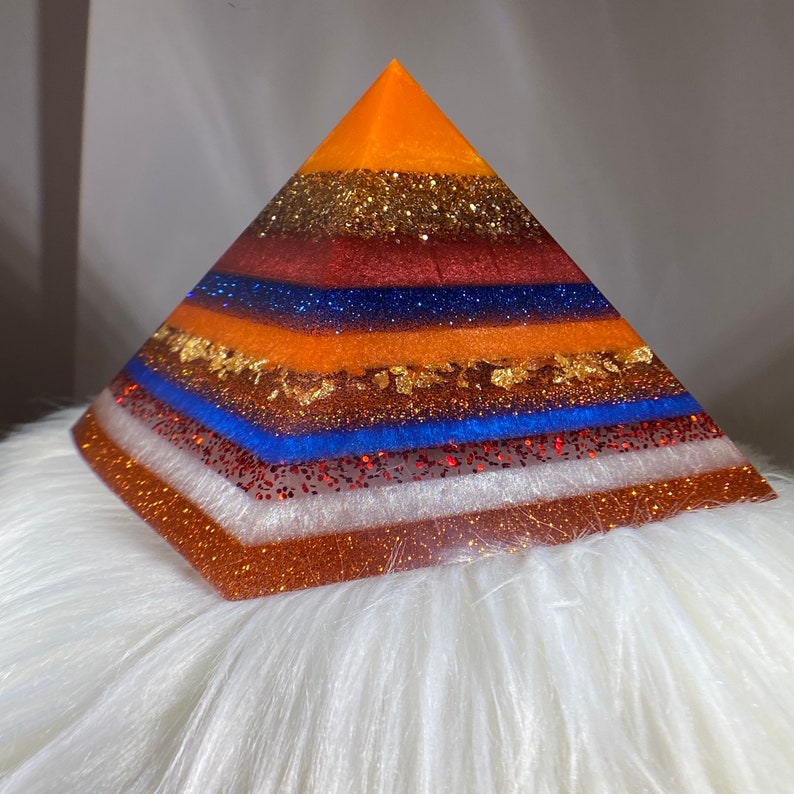 Fall Inspired Pyramid Resin Art Pyramid Mas Table Top Epoxy Etsy