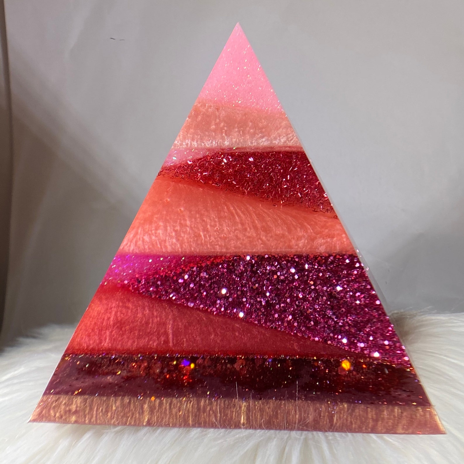 All Pink Geometric Pyramid Home Decor Gifts for her Etsy
