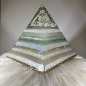 Snowman and Snow Flakes Pyramid, Resin Pyramid, Christmas Home Decor