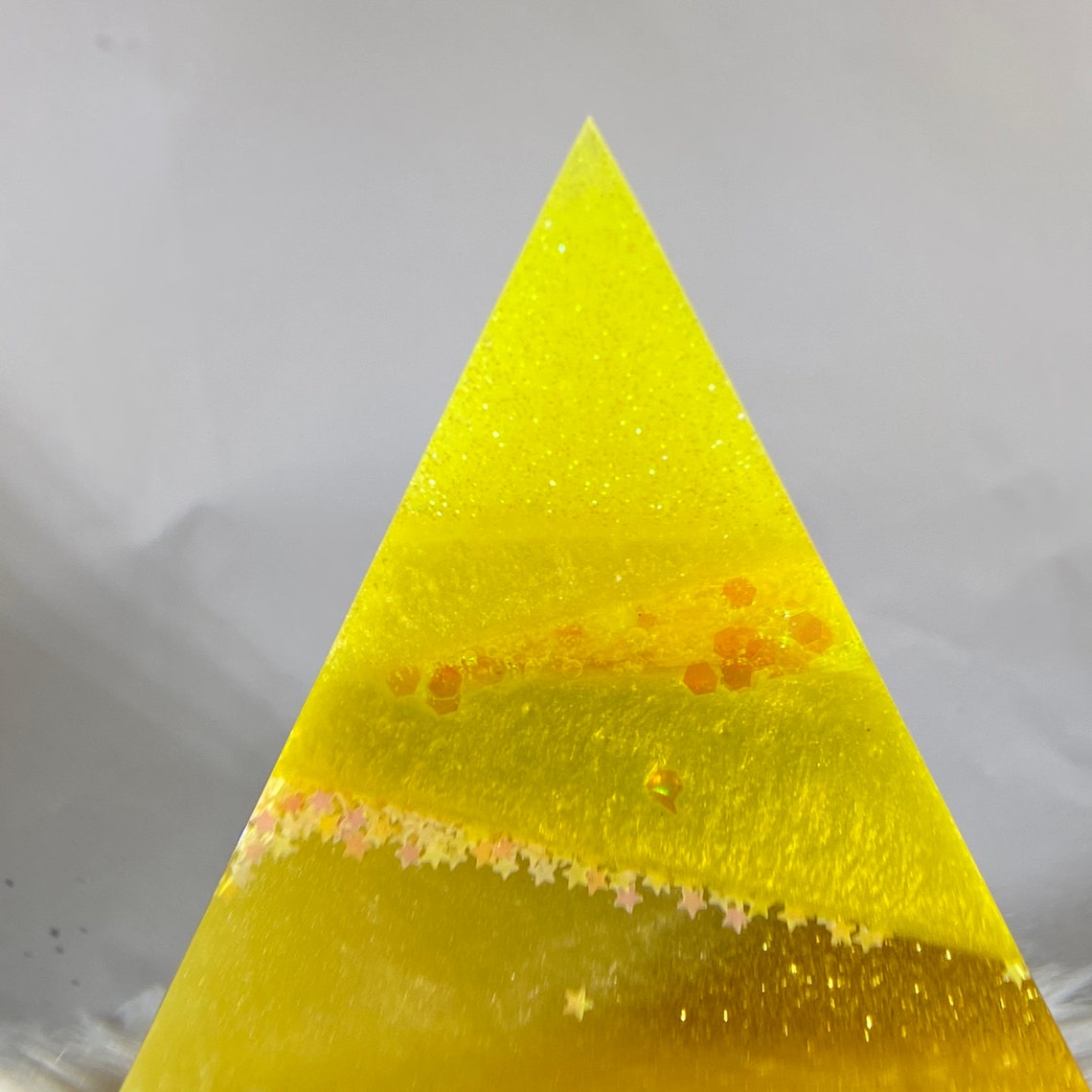 All Yellow Geometric Pyramid Home Decor Gifts for Her Etsy