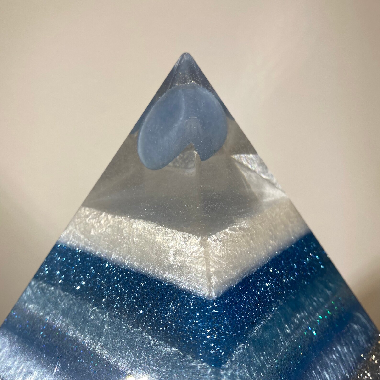 Angelite Stone, Resin Pyramid, Home Decor - Etsy