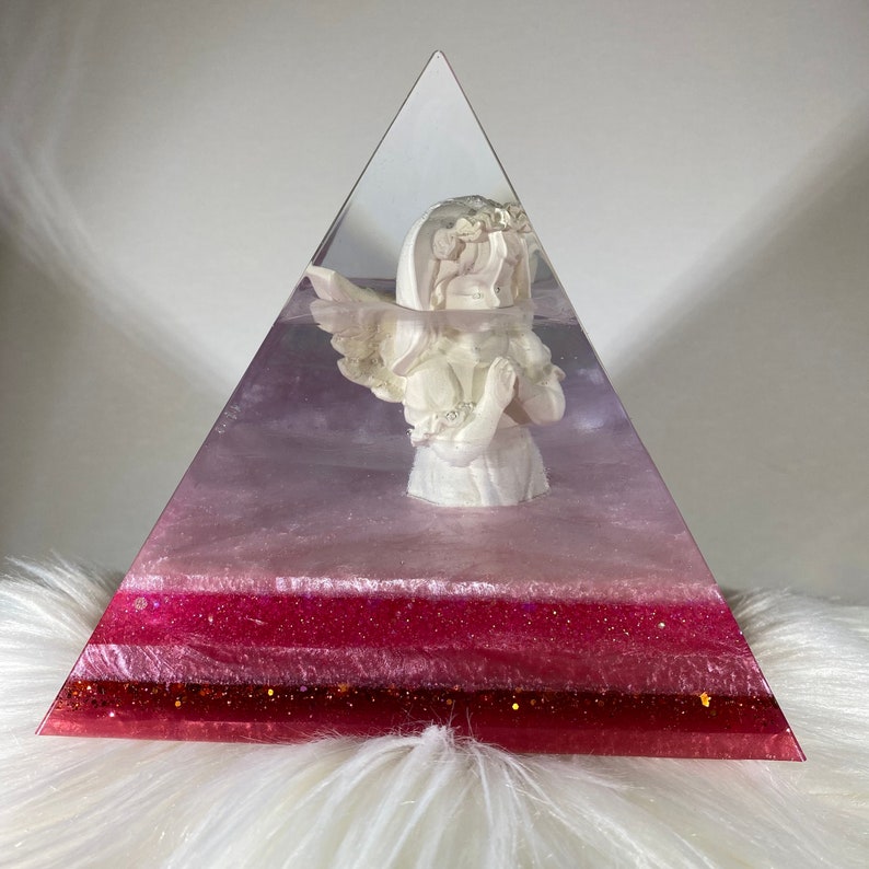 Pink Girl Angel Pyramid Resin Pyramid Home Decor | Etsy