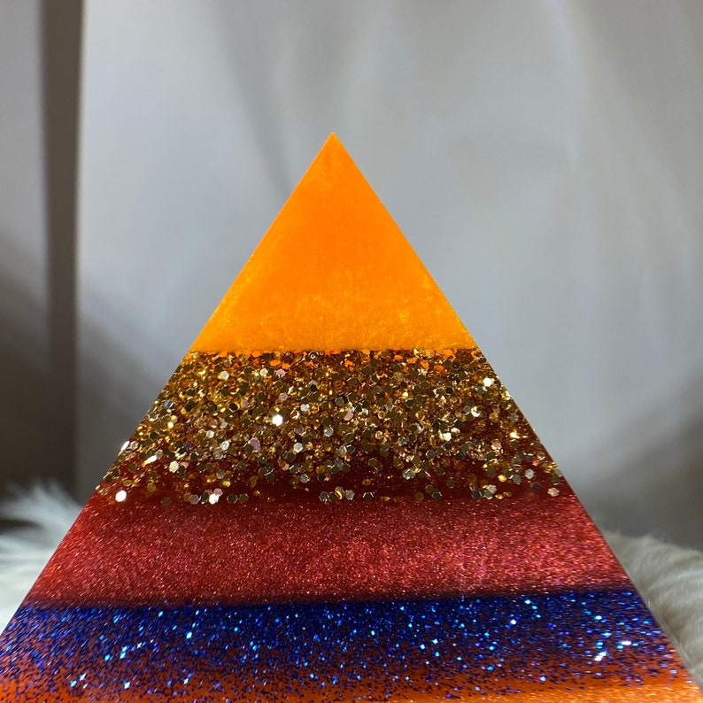Fall Inspired Pyramid Resin Art Pyramid Mas Table Top Epoxy Etsy