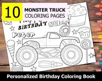 Personalized Monster Machines Coloring Pages Activity Book Etsy