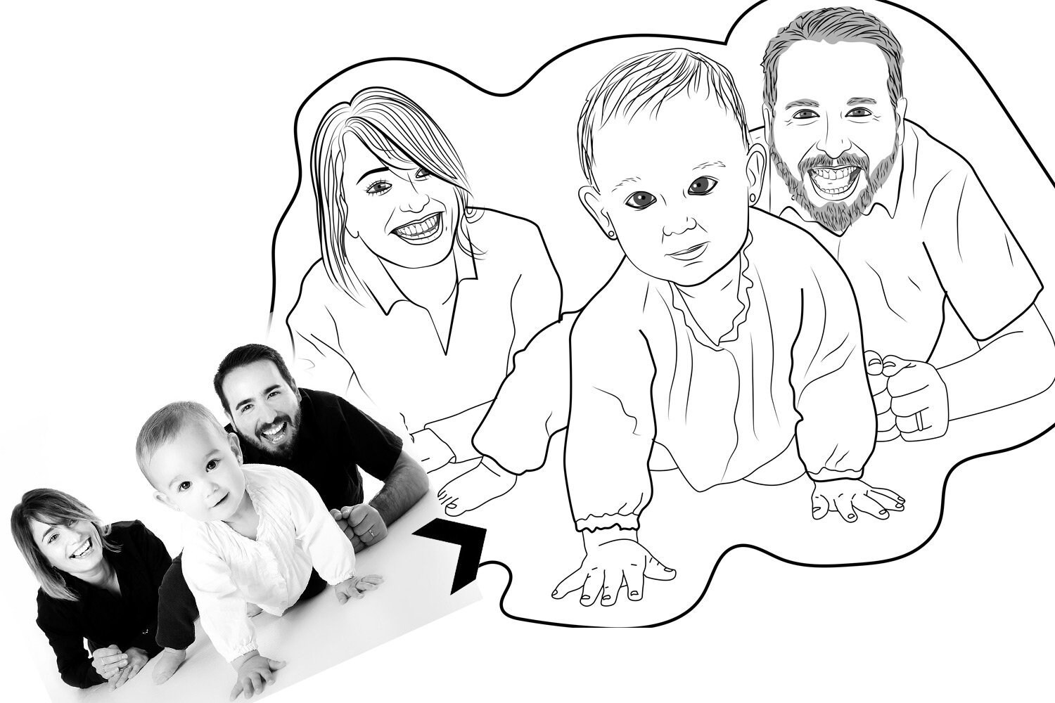 Family Custom Coloring Page High Quality Customized Coloring | Etsy
