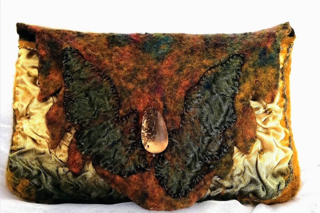 Felt Cosmetic Bag Toaletry Felted Bag Toaletry Wool Cosmetic Bag Felt