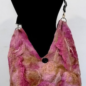 Felted wool bags  Handmade color wool bag  Handmade felted color bag Felt bag with external posket Unique gift felt Elegant wool bag