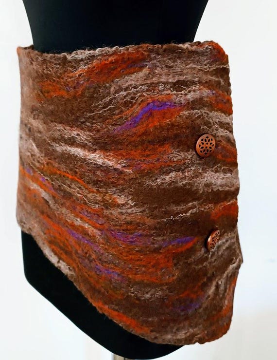 Ceinture en feutre marron Ceinture en laine marron Ceinture