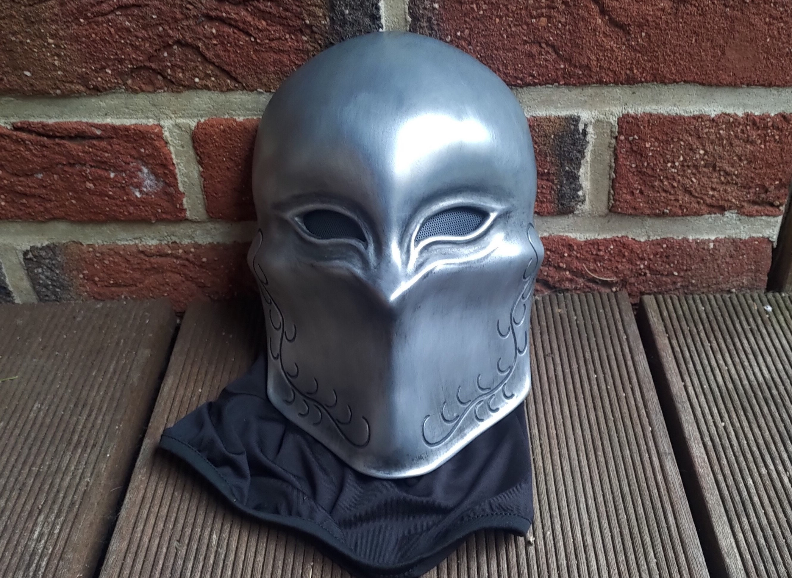 Engraved Silver Mask -