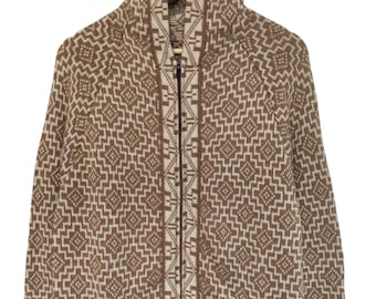 Handmade Alpaca Blend Hoodie - Peruvian Chakana Design