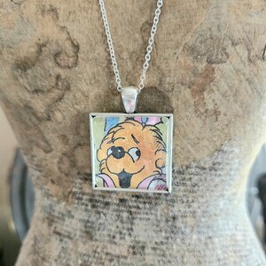 Berenstain bears Sister bear collana personaggio libro per bambini classico nostalgia pagina originale argento riciclato