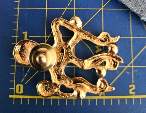 Vintage 80s Avon octopus gold tone brooch pin ret… - image 5