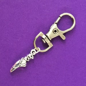 Ballet shoe bag charm, ballerina zipper charm, ballet keyring, ballerina key chain, dancer gift, personalised dancer gift