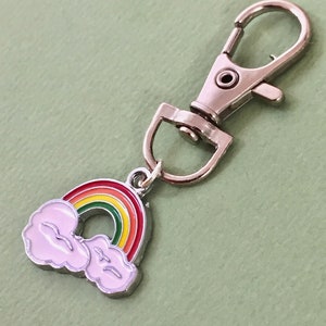 Rainbow bag charm, rainbow small gift, personalised bag charm, gift for key worker