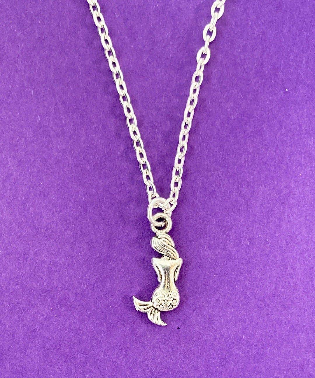 Mermaid Charm Necklace Mythical Creature Jewellery Etsy UK