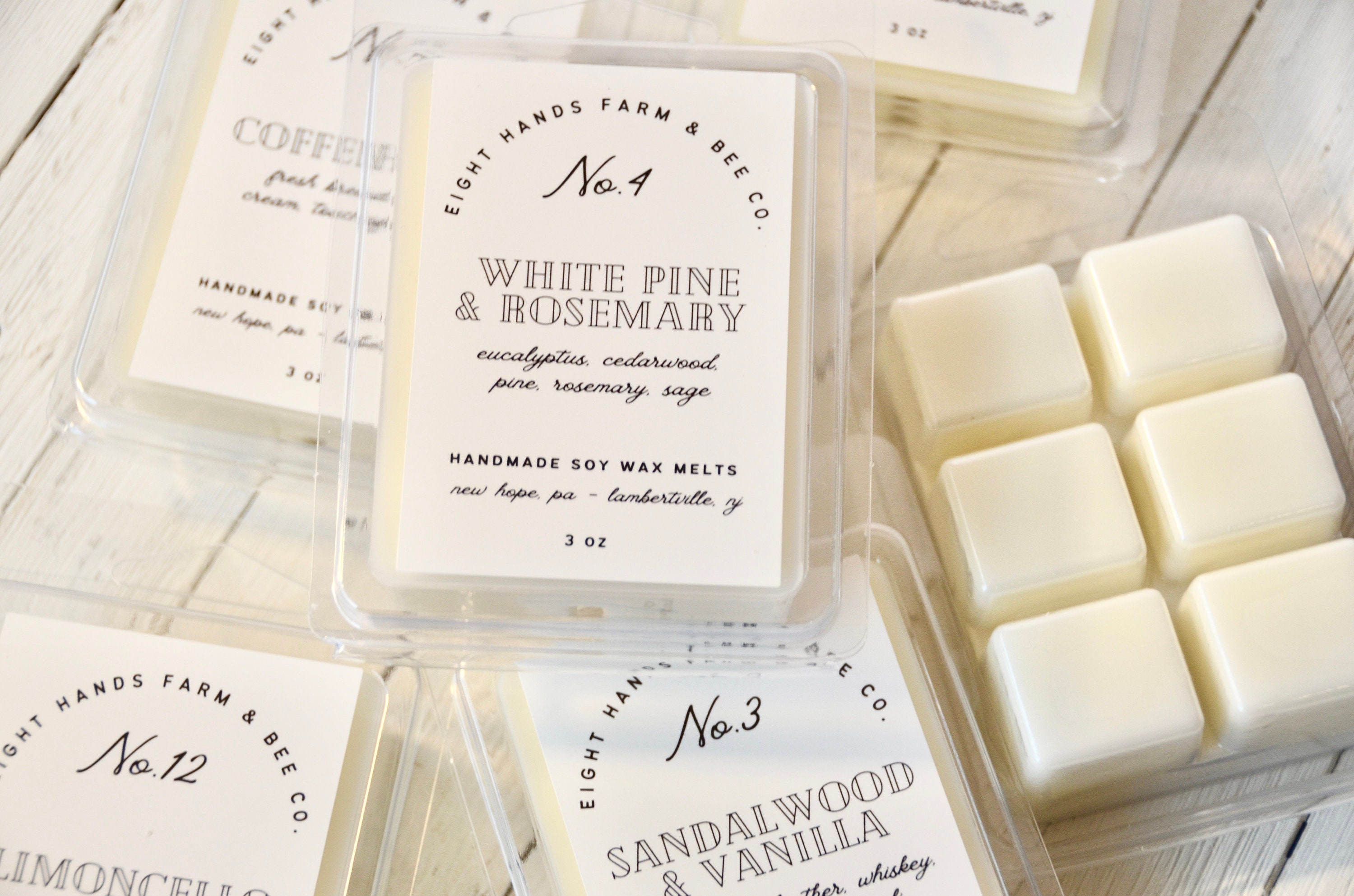 Hand Poured Soy Wax Melts (3 Melts, Choice of 3 Scents) — The