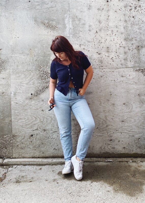90s Cardigan / Cardigan Shirt / Button Front Top /
