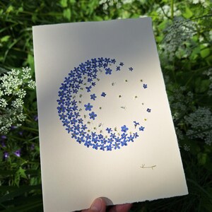 A Birthday Card with REAL Pressed Flowers, Handmade Personal Gift, Pressed Flowers Art, Unique Floral Design, Wedding Gift, Botanical Card