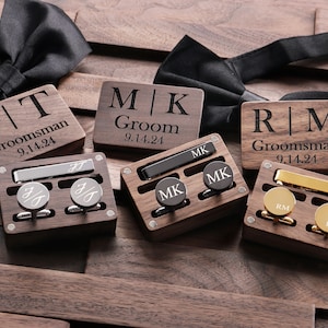 Custom Cufflinks, Groomsmen Gifts, Personalized Cuff Links, Wedding Cufflinks for Groomsman, Engraved Cufflinks, Groomsmen Proposal Gifts