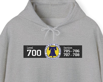 Veterans Stadium 700 Level Hoodie: Philadelphia Phillies, Eagles ~ The Vet Philly Sports Sweatshirt