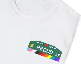 Philly Pride T-Shirt: Rainbow LGBTQ+ Street Sign - Gayborhood Limited Edition