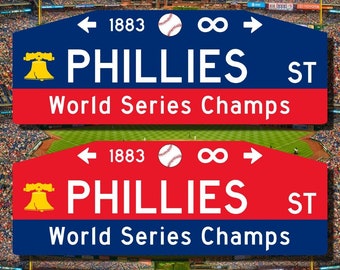 Phillies St: The Philly Street Sign ~ Full Size Metal Replica ~ The Fightin Phils ~ 100% aanpasbaar ~ Philadelphia Baseball / Sport