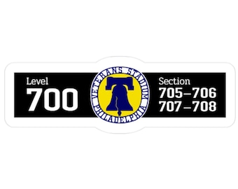 Veterans Stadium 700 Level Sticker: Philadelphia Phillies, Eagles ~ The Vet Philly Sports Decal