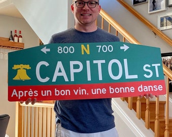 The Philly Street Sign ~ Metalen borden op ware grootte: op maat gemaakt met ELKE tekst of voor elk adres in Philadelphia! Housewarming Verhuizen Gaat weg