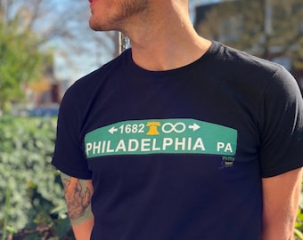 Custom Philadelphia Street Sign T-Shirt ~ Philly Housewarming / Moving / Going Away Gift Party