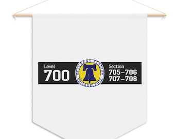 Veterans Stadium 700 Level Pennant: Philadelphia Phillies, Eagles ~ The Vet Philly Sports Flag