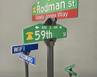 3D Printed Philly Street Sign: Philadelphia First Home / Housewarming / Homeowner / Moving Away Gift Party
