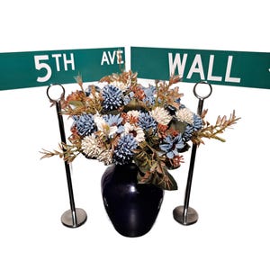 Custom NYC Street Sign Table Numbers: Personalized New York City Wedding Centerpieces image 1