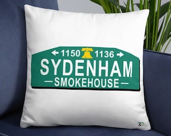 Custom Philly Street Sign Throw Pillow: Philadelphia First Home / Housewarming / Homeowner / Moving Away Gift