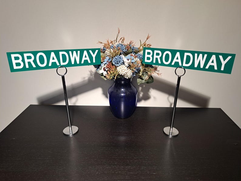 Custom NYC Street Sign Table Numbers: Personalized New York City Wedding Centerpieces image 6