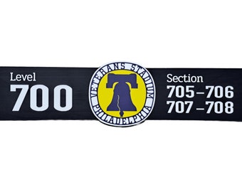 Veterans Stadium 700 Level Metal Sign: Philadelphia Phillies, Eagles ~ Customizable Philly Sports Sign