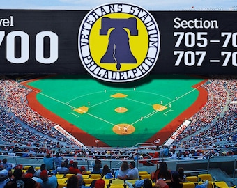 Veteranenstadion: 700 niveau ~ metalen replica&#39;s op ware grootte ~ 100% aanpasbaar ~ De dierenarts ~ Philly Phillies Honkbal Voetbal Sporten MLB NFL