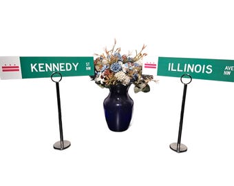 Washington D.C. Street Sign Table Numbers: Personalized & Customizable  Wedding Centerpieces
