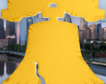Liberty Bell Throw Pillow: CRACK INCLUDED! ~ Philadelphia Housewarming / Moving / Going Away Philly Gift Party