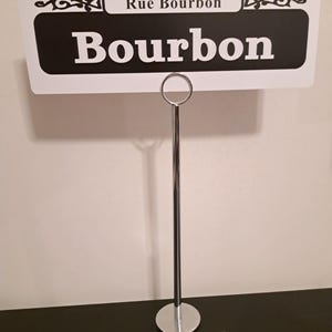 Números de mesa para bodas con letreros callejeros de Nueva Orleans personalizados: centros de mesa con adornos personalizados de NOLA imagen 3
