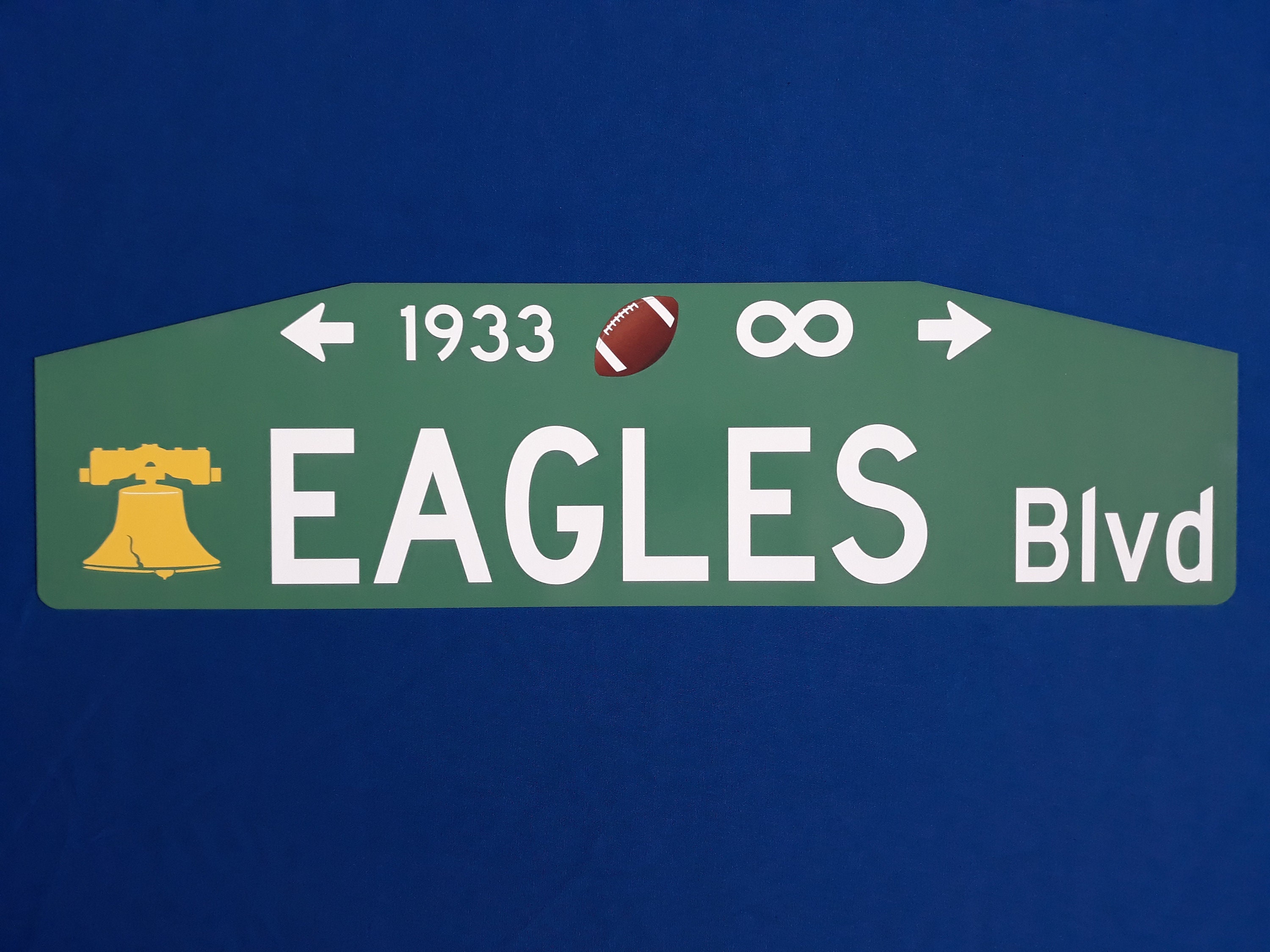 Eagles Blvd: Het Philly Street Sign ~ Full Size Metal Replica ~ 100% aanpasbaar ~ Philadelphia Voetbal / Sport