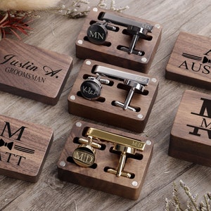 Groomsmen Gifts, Groomsman Cufflinks Personalized, Best Man Gift, Groomsman Cufflinks and Tie Clip Set, Groomsmen Proposal