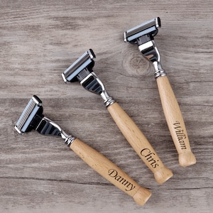 Personalized Razor, Engraved Groomsmen Gifts, Best Man Gift Set, Groomsmen Razor, Safety Razor for Men, Groomsman Proposal Gift