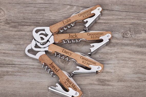 Bridesmaid Bridal Party Corkscrew Bottle Opener Gift Bridesmaid Bridal Party Corkscrew Bottle Opener Gift