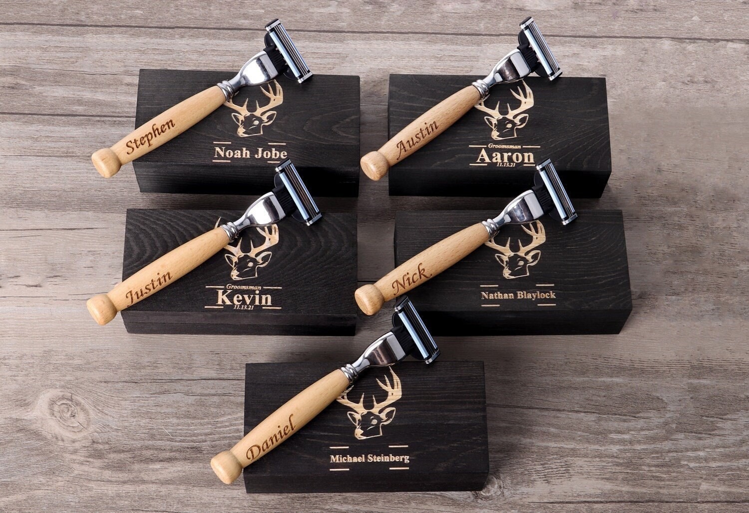 Engraved Wood Safety Razor