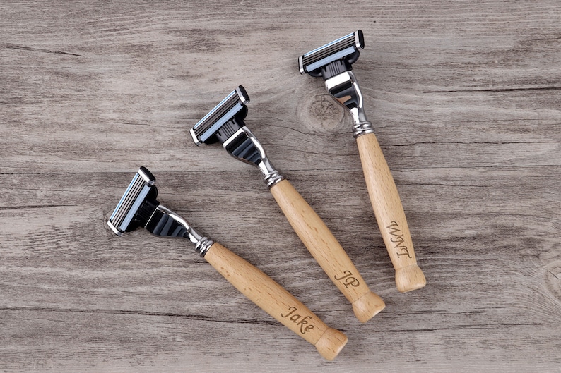 Personalized Wood Razor, Groomsmen Gifts, Groomsmen Proposal, Best Man Gift, Bachelor Party Gifts, Groomsman Gift Ideas, Usher Gifts image 3