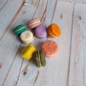 Newborn Felted Cookies macaroon,Newborn Felted decor,Newborn Photo Props,Felted Sweeties,Felted Cookies Props, Felted fake food,Wool cookies