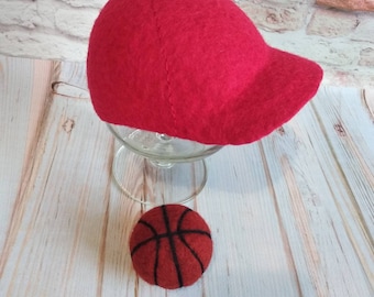 Newborn felted basketball,American football ball,rugby ball, Felted sport props, Felted Decor props, Newborn Photo props Felted Props